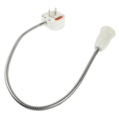 E27 to AU Power Plug Flexible Lamp Bulb Socket with Power Switch & 13A Fuse, Length: 57cm