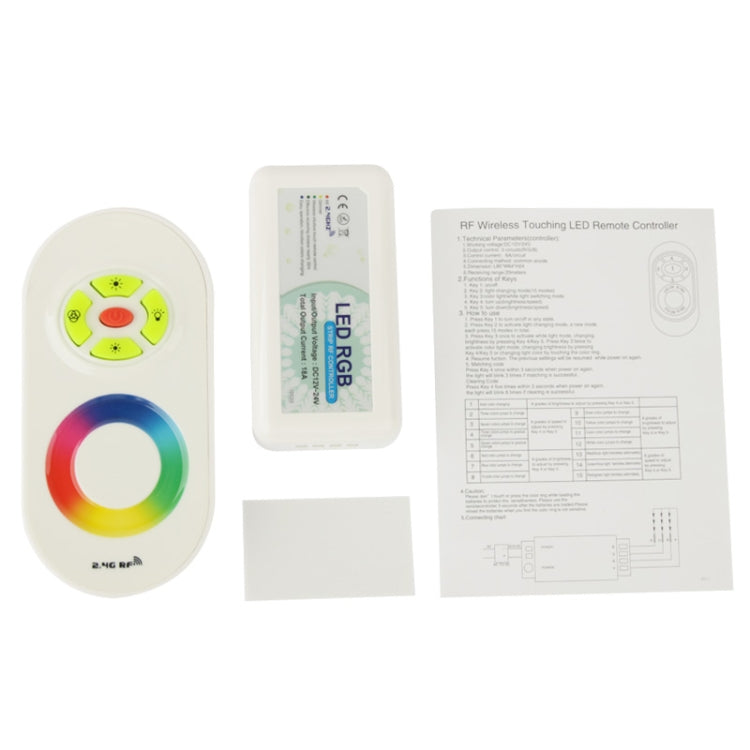 2.4G RF Wireless Touching Remote Control RGB LED Controller DC12-24V for RGB LED Strip Bulb