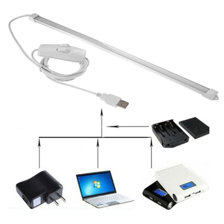 Y200 35cm White & Warm White USB LED Strip Light , Portable 5V 2700-3200K 5500-6500K with Dual Switch