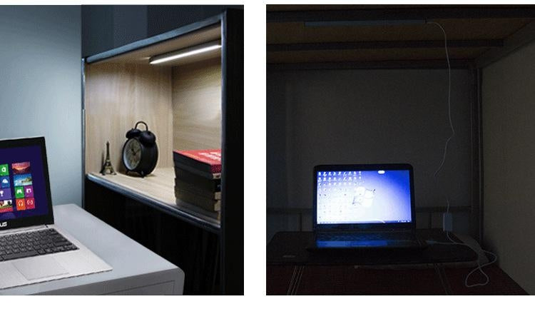Y100 35cm White USB LED Strip Light , Portable 5V 650mA 5500-6500K with Switch