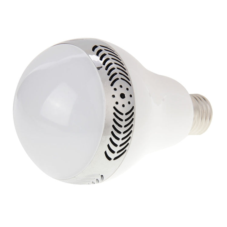 Bluetooth 4.0 Music Audio Speaker LED Color Bulb Light Lamp with Remote Controller, E27(White)