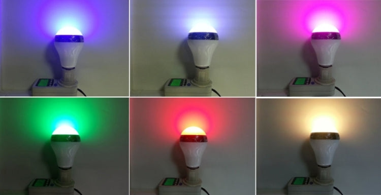 Bluetooth 4.0 Music Audio Speaker LED Color Bulb Light Lamp with Remote Controller, E27(White)
