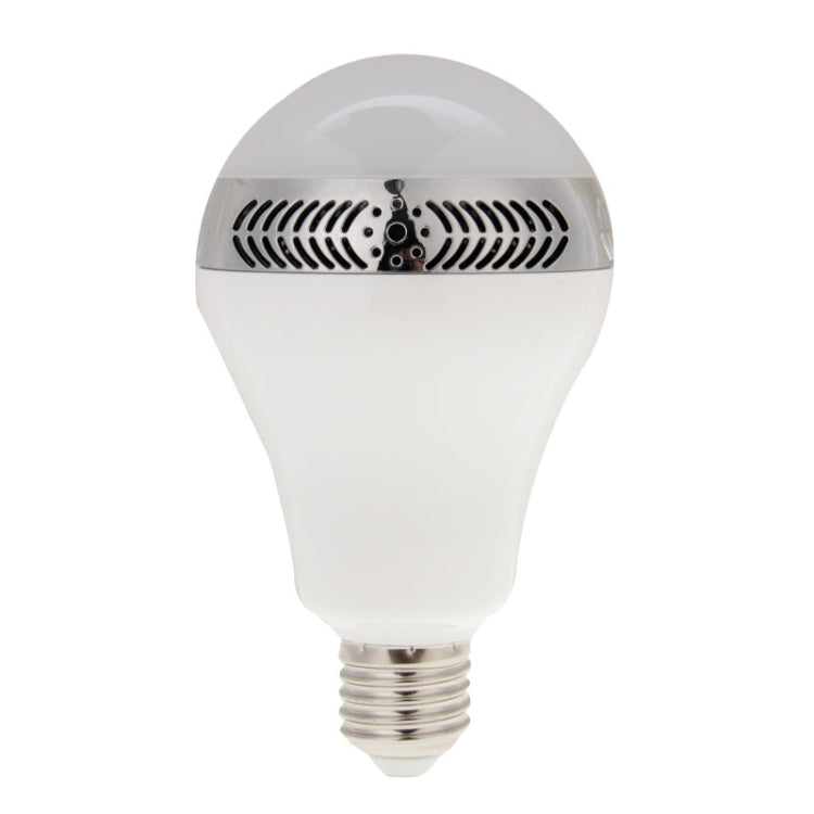 Bluetooth 4.0 Music Audio Speaker LED Color Bulb Light Lamp with Remote Controller, E27(White)