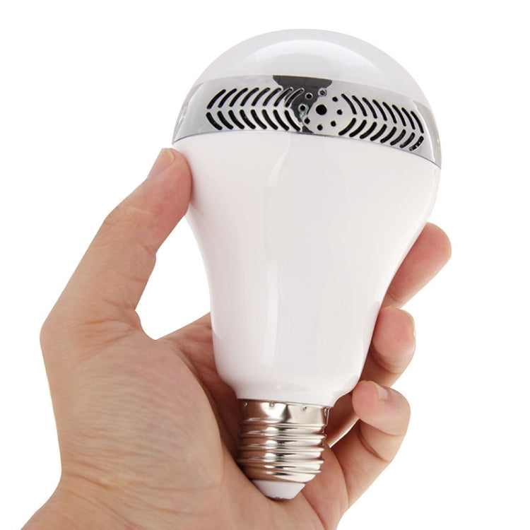 Bluetooth 4.0 Music Audio Speaker LED Color Bulb Light Lamp with Remote Controller, E27(White)
