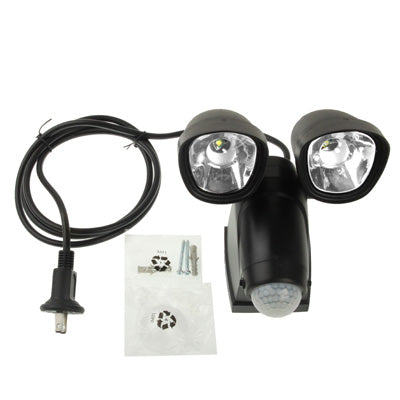 2W LED Infrared Sensor Light Lamp, Sensitive Distance: 12m, AC 220V(Black)