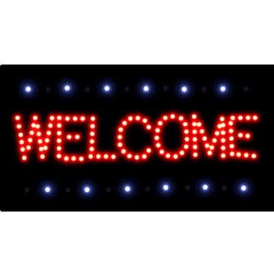 Welcome Electronic LED Sign, Size: 50 x 25 x 3cm