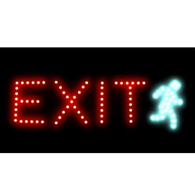Exit Electronic LED Flashing Sign, Size: 50 x 25 x 3cm