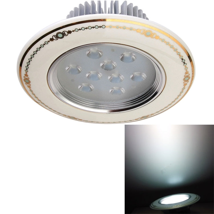 YouOKLight 9W 900LM White Light 9 LED High Power Ceramics Down Light Ceiling Lights Bulb with Power Driver, AC 85-265V, Hole Size: 115mm