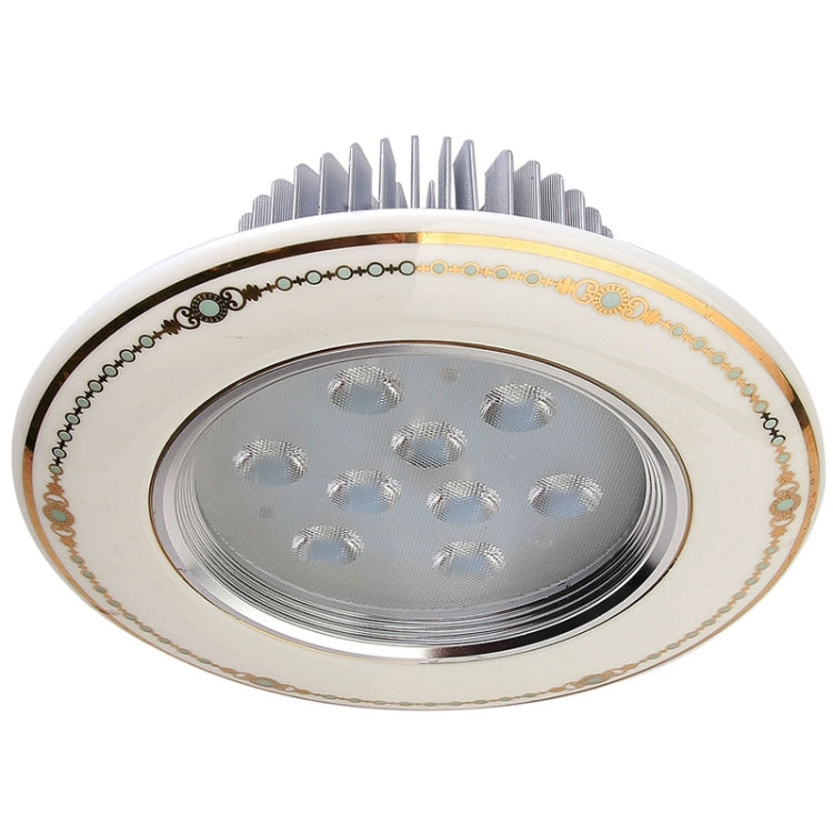 YouOKLight 9W 900LM White Light 9 LED High Power Ceramics Down Light Ceiling Lights Bulb with Power Driver, AC 85-265V, Hole Size: 115mm