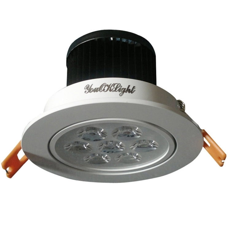 YouOKLight 7W 700LM Down Light Ceiling Lights Bulb, 7 Epistar High Power LED, Warm White Light, with Power Driver, AC 85-265V, Hole Size: 95mm