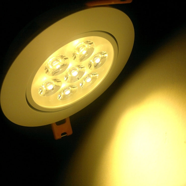 YouOKLight 7W 700LM Down Light Ceiling Lights Bulb, 7 Epistar High Power LED, Warm White Light, with Power Driver, AC 85-265V, Hole Size: 95mm