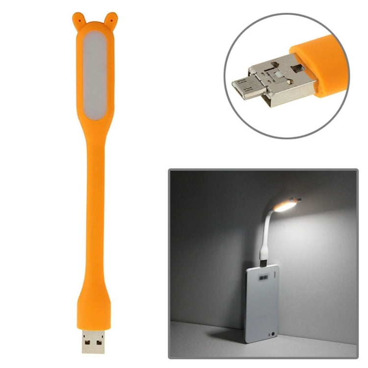 2 in 1 Mini Portable USB/Micro USB Port LED Flexible Adjust Angle Light for Smart Phone/PC/Laptops/Power Bank