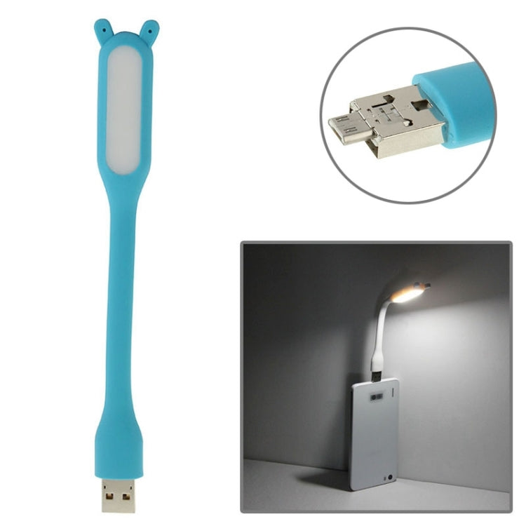 2 in 1 Mini Portable USB/Micro USB Port LED Flexible Adjust Angle Light for Smart Phone/PC/Laptops/Power Bank
