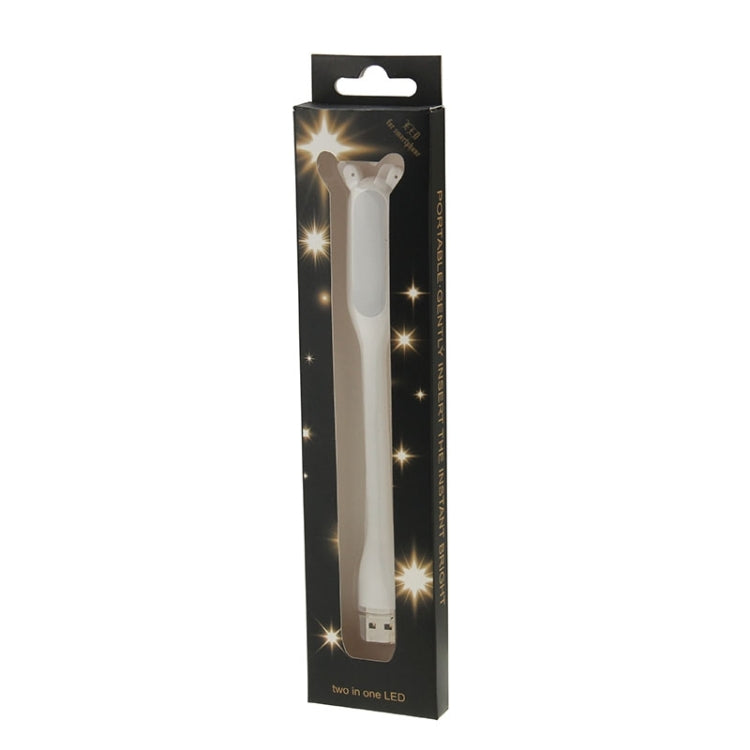 2 in 1 Mini Portable USB/Micro USB Port LED Flexible Adjust Angle Light for Smart Phone/PC/Laptops/Power Bank
