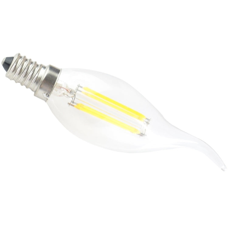 E14 4W Warm White 4 COB LED Bulb, 400 LM 2600-3300K Candle Light, AC 85-265V