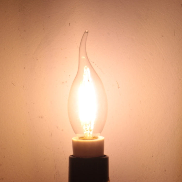 E14 4W Warm White 4 COB LED Bulb, 400 LM 2600-3300K Candle Light, AC 85-265V