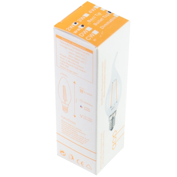 E27 4W Warm White Light 4 COB LED Globe Bulb Lamp, 400 LM 2600-3300K, AC 85-265V
