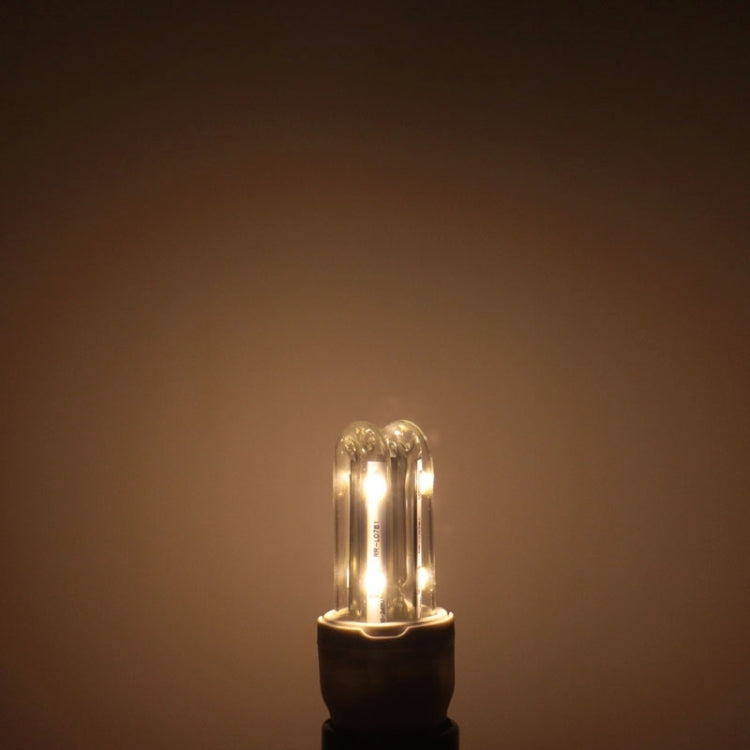 E27 2U Shape Transparent Cover 3W Corn Light Bulb, 8 LED SMD 5730, 180LM, W