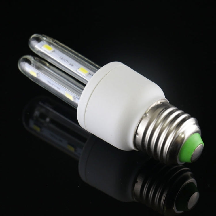 E27 2U Shape Transparent Cover 3W Corn Light Bulb, 8 LED SMD 5730, 180LM, W