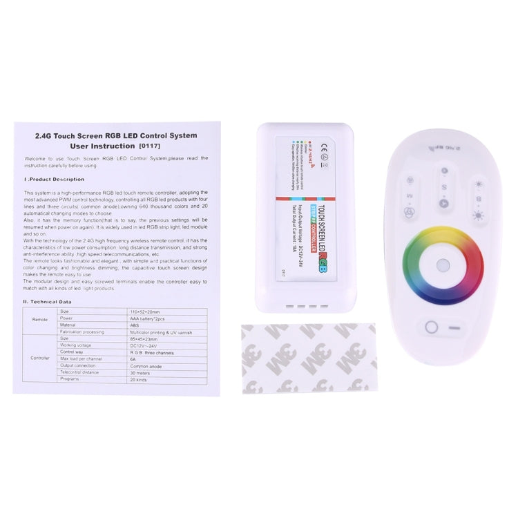2.4G Touch Screen Remote RGB LED Controller