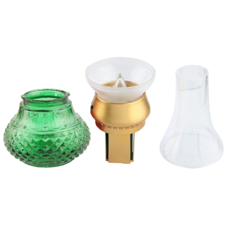 Retro Blowing Control Kerosene Candle Lamp, USB Rechargeable Classic Blow LED Lamp, YGH-515(Green)