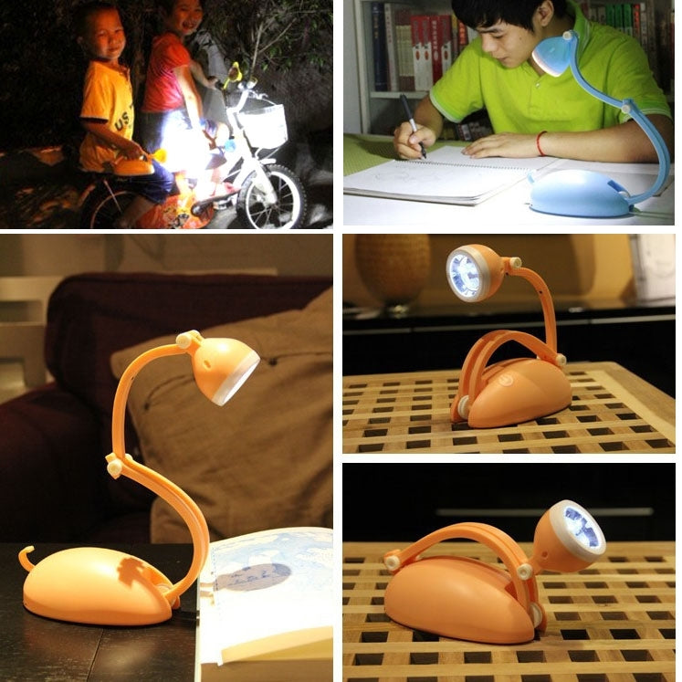 3-LED Changeable & Folding Touch Table Lamp or Flashlight