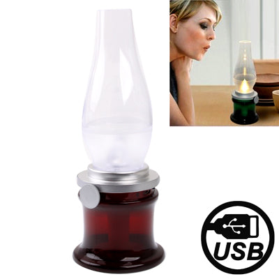 YGH-390 USB Blow LED Lamp, Built-in Rechargeable Battery, Size: 25.5 x 9.7 x 9.7cm