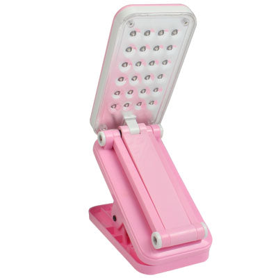 Portable Folding Adjustable Light Electric LED  Lamp, 24 LED, 2W, Rechargeable, Clip Type