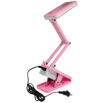 Portable Folding Adjustable Light Electric LED  Lamp, 24 LED, 2W, Rechargeable, Clip Type