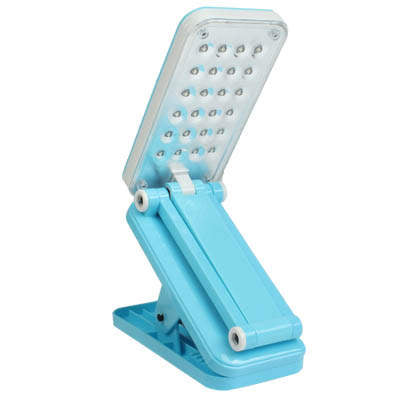 Portable Folding Adjustable Light Electric LED  Lamp, 24 LED, 2W, Rechargeable, Clip Type