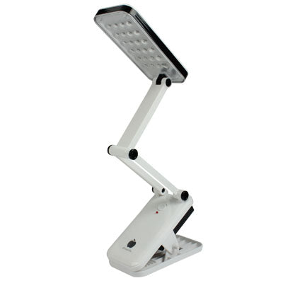 Portable Folding Adjustable Light Electric LED  Lamp, 24 LED, 2W, Rechargeable, Clip Type