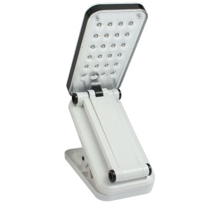 Portable Folding Adjustable Light Electric LED  Lamp, 24 LED, 2W, Rechargeable, Clip Type