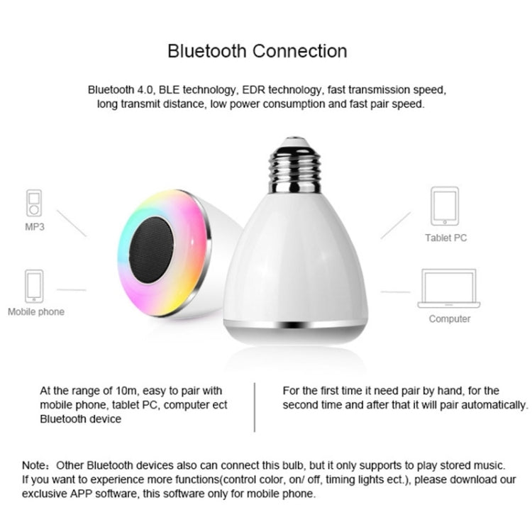 BL08A 6W Cool White Light Bluetooth Smart LED Bulb