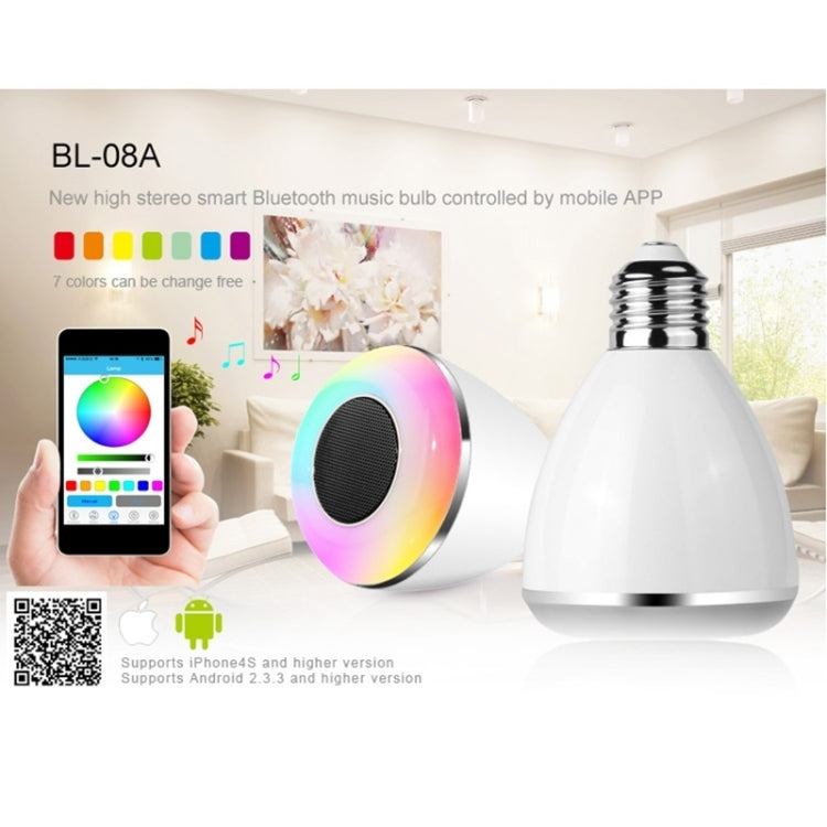 BL08A 6W Cool White Light Bluetooth Smart LED Bulb