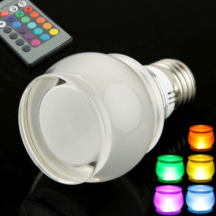 E27 5W Lantern Style RGB LED Light Bulb , With 24-Key Remote Controller, AC 85-265V