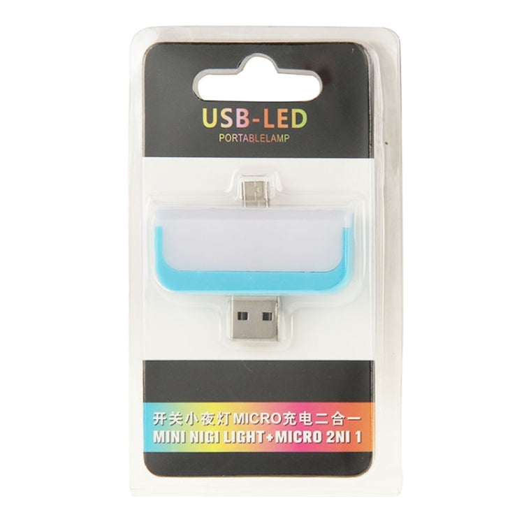 1.2W 2 in 1 Micro USB to USB 2.0 Charger Adapter & Mini USB LED Night Light Lamp