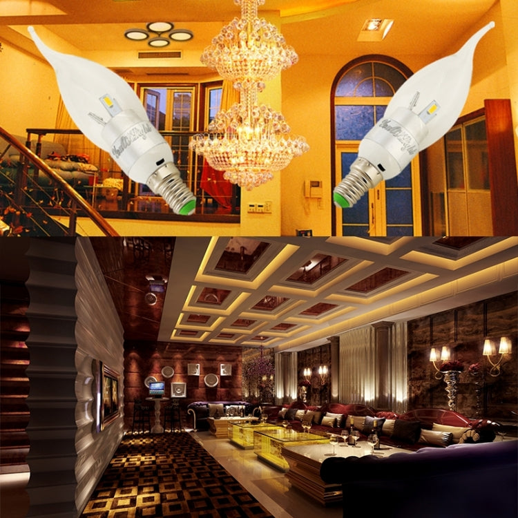 YouOKLight E14 3W 240LM Light Candle Bulbs Lamp, 3000K Warm White Light, 6 LED SMD 5730, AC 85-265V