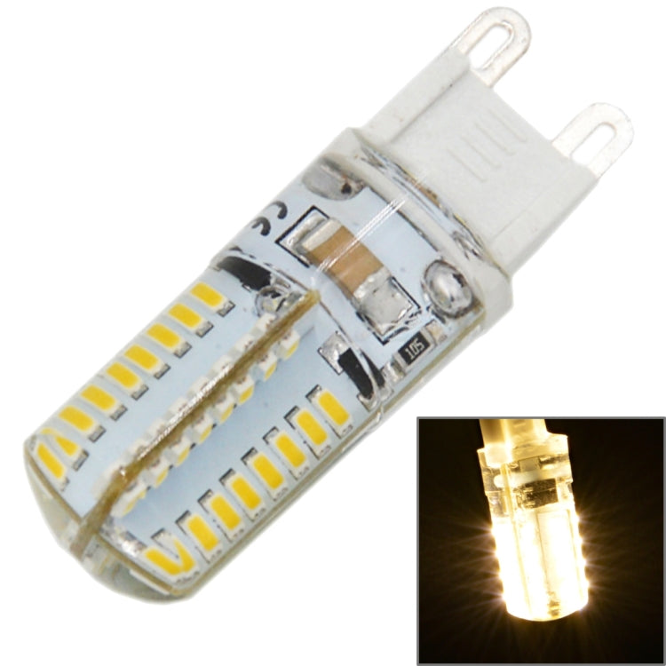 G9 4W 210LM  Silicone Corn Light Bulb, 64 LED SMD 3014, W