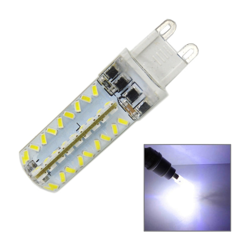 G9 5W 450LM 72 LED SMD 3014 Dimmable Silicone Corn Light Bulb, AC 220V