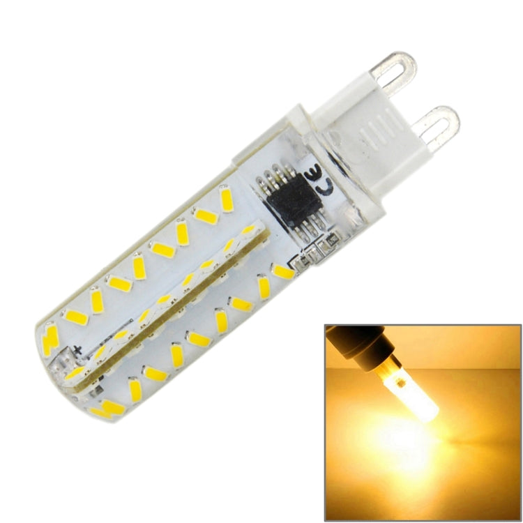 G9 5W 450LM 72 LED SMD 3014 Dimmable Silicone Corn Light Bulb, AC 220V