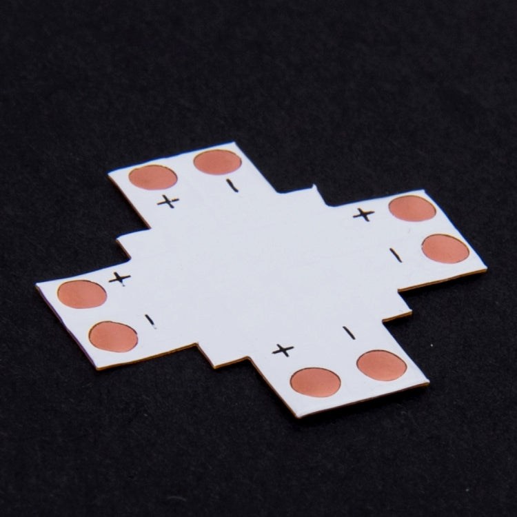 10 PCS 10mm 2 Pin + Type Connector FPC Board for SMD 5050 LED Strip