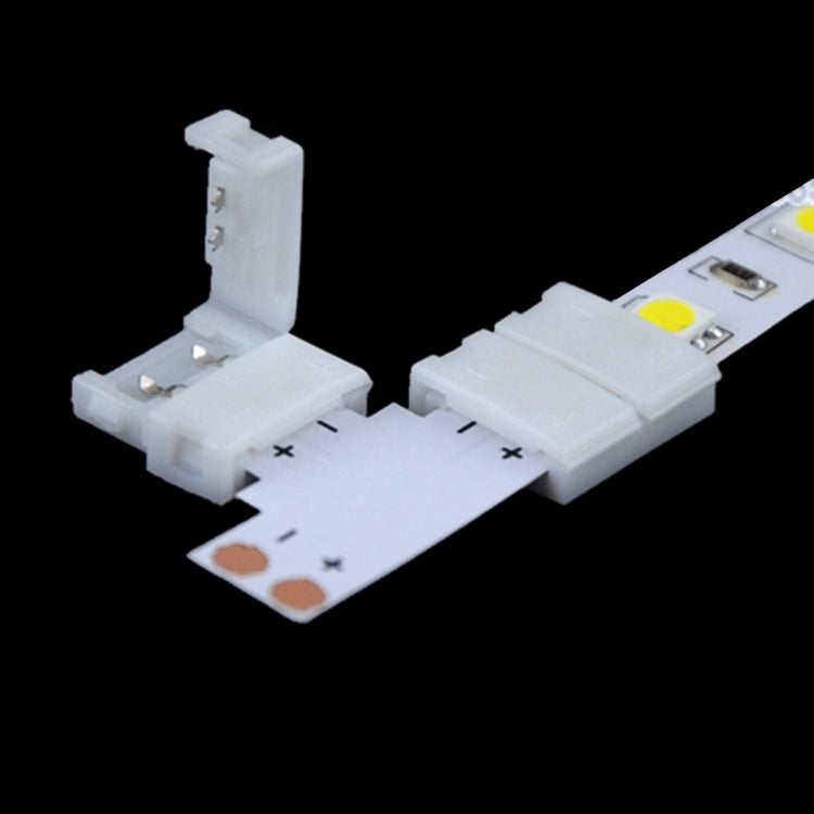 10 PCS 8mm 2 Pin T Type PCB FPC Board Splitter Connector for SMD 3528 LED Strip