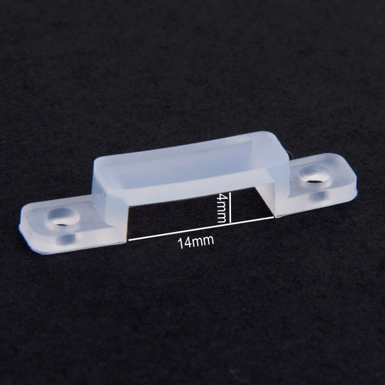100 PCS 14mm Width Silicone Clip for Fixing PCB Board LED Strip