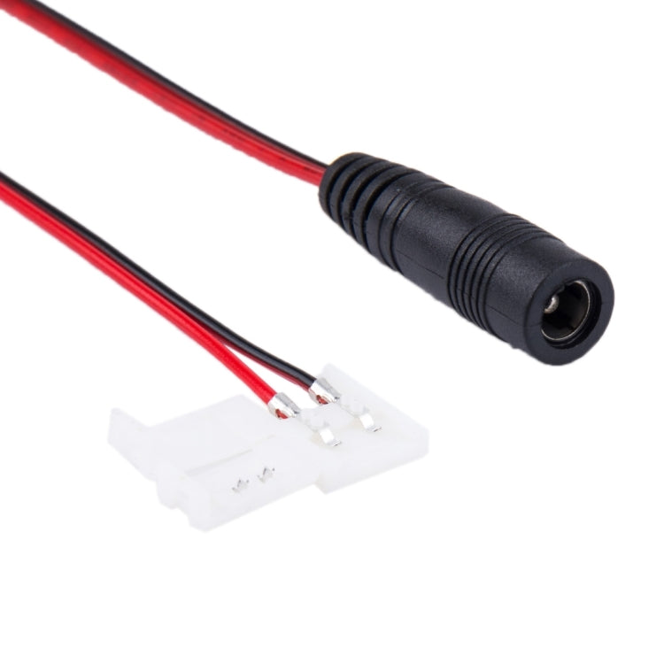10mm 2 Pin Switch LED Connector with 5.5 x 2.1mm DC Female Adapter for SMD 5050 LED Strip