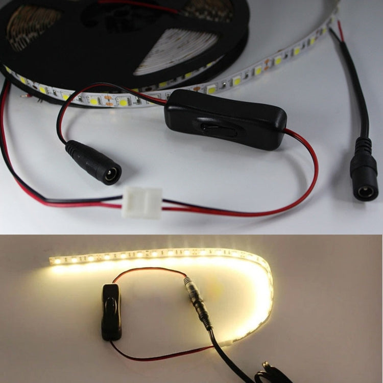 10mm 2 Pin Switch LED Connector with 5.5 x 2.1mm DC Female Adapter for SMD 5050 LED Strip