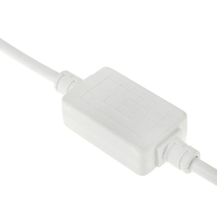 EU Plug LED Strip AC Power Supply Adapter Cable, Length: 50cm(White)