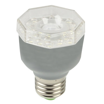 3W Infrared Sensor Light Bulb, AC 220V, 23 LED, White Light, Sensitive Distance: 3-4m, Base Type: E27