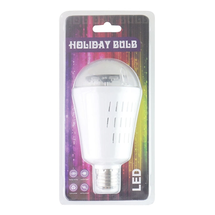 E27 4W Car Pattern RGB LED Light Bulb, AC 85-265V(White)