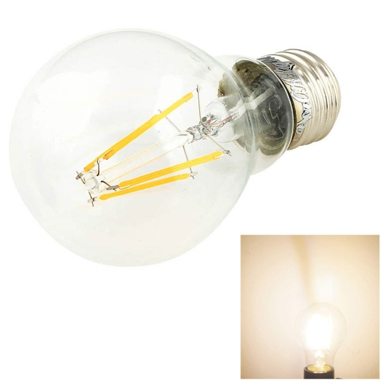 YouOKLight E27 3.8W 380LM 4 COB LED Warm White Edison LED Filament Light Globe Bulbs Lamp, AC 220-240V