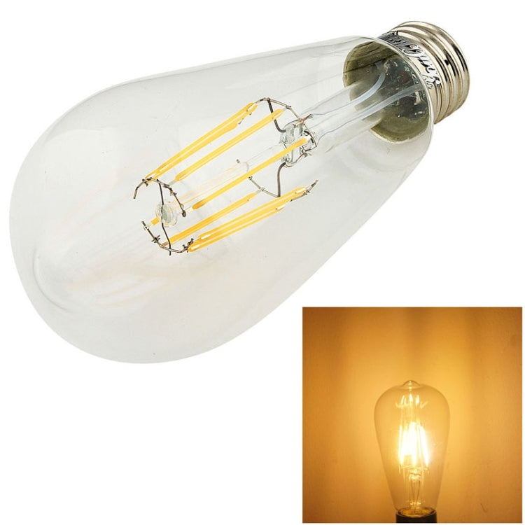 YouOKLight E27 8W 750LM 8 COB LED Warm White Edison LED Filament Light Globe Bulbs Lamp, AC 85-265V